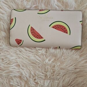 Kate Spade Watermelon Print Wallet - Cream and Green
